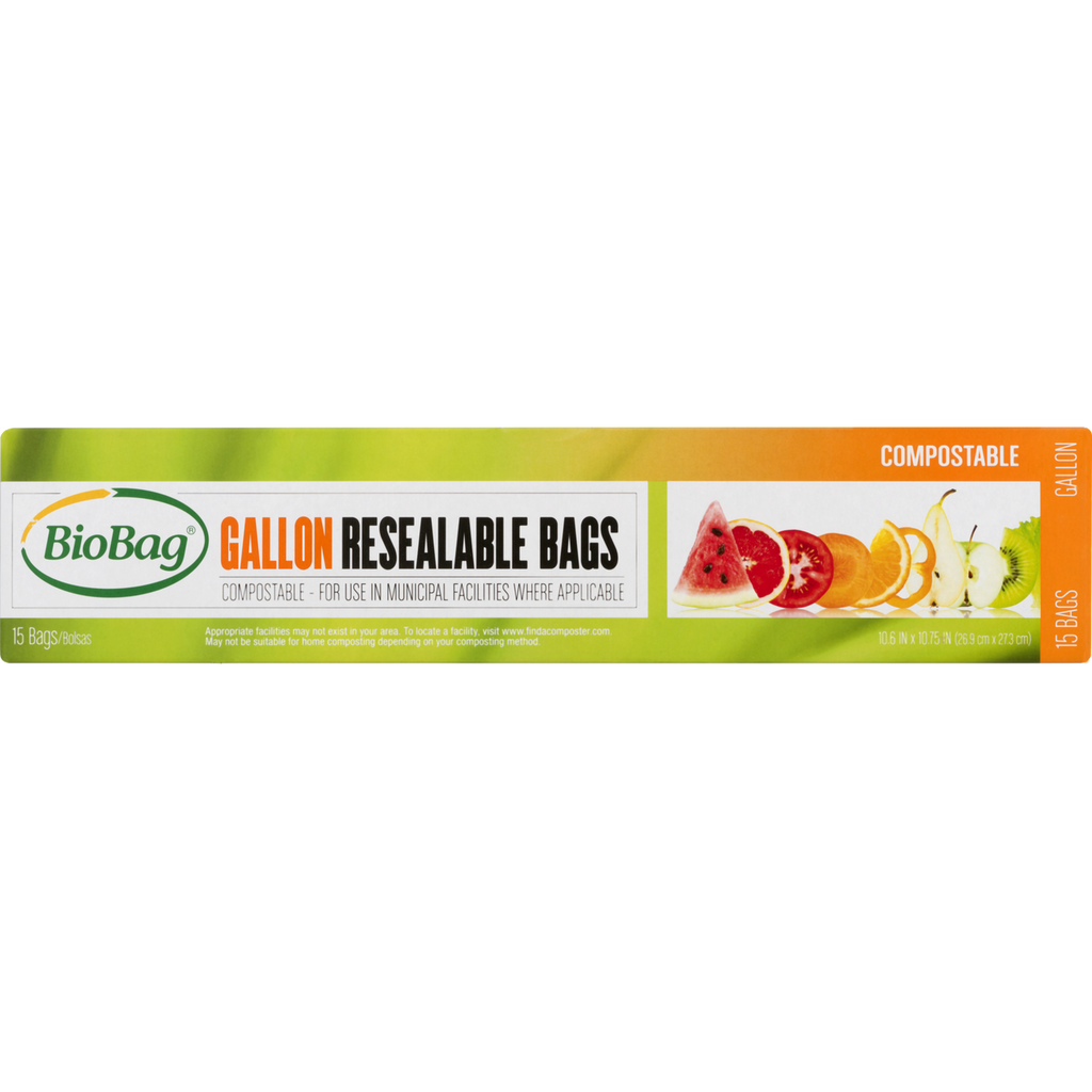 BIOBAG GALLON RESEAL BAG ( 12 X 15 CT   )